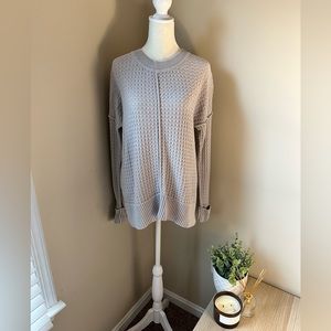 Grey Cable Knit Sweater